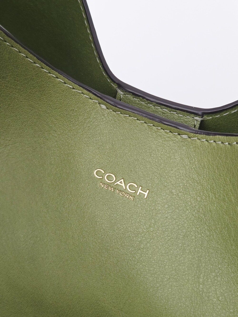 EXCELLENT AUTHENTIC COACH BROOKLYN 28 SHOULDER BAG - DARK LIME - Picture 8 of 13